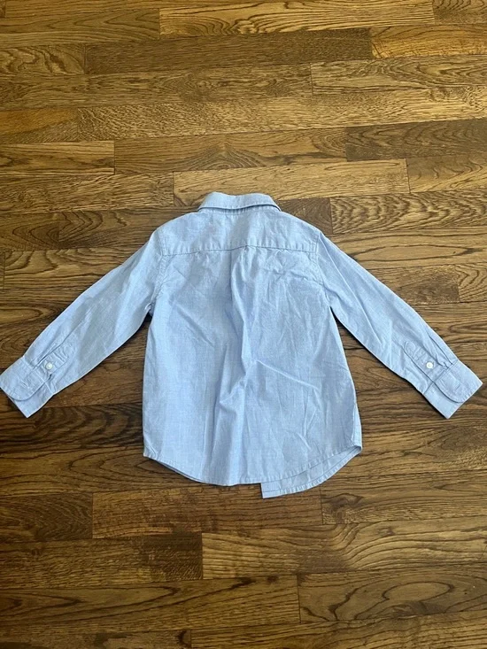 Janie and Jack Light Blue Button-Down Shirt for Kids - Picture 4 of 5
